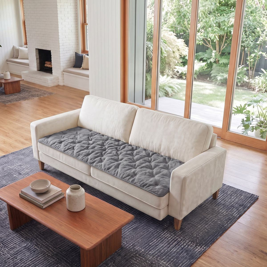 Desert Camel Miracle Sofa Mat Moonscape on a sofa seat