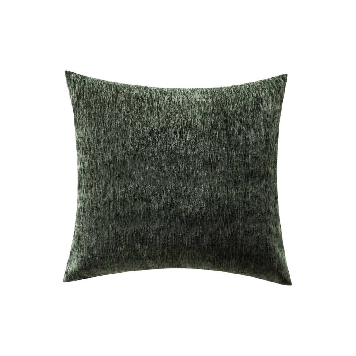 Square Woody pillow cover in Emerald on a white background