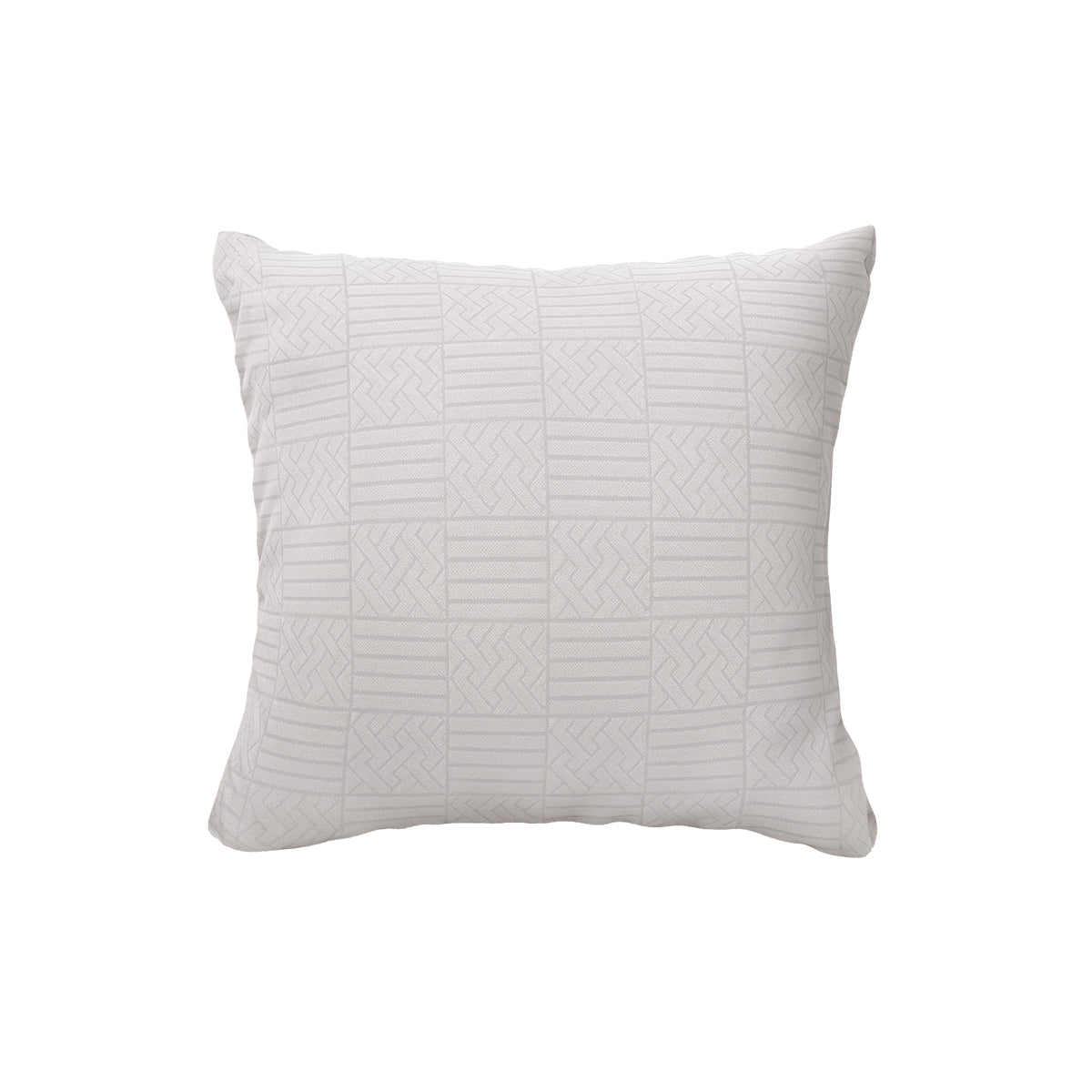 Checkered pillow cover in Ivory Beige on a white background