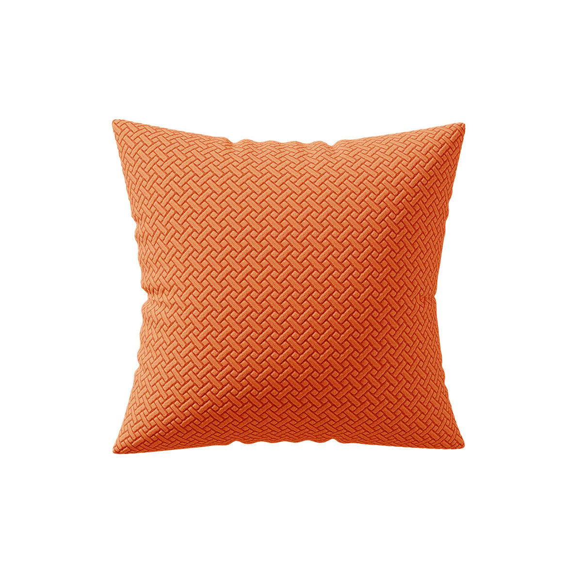 Classic pillow cover in Orange on a white background