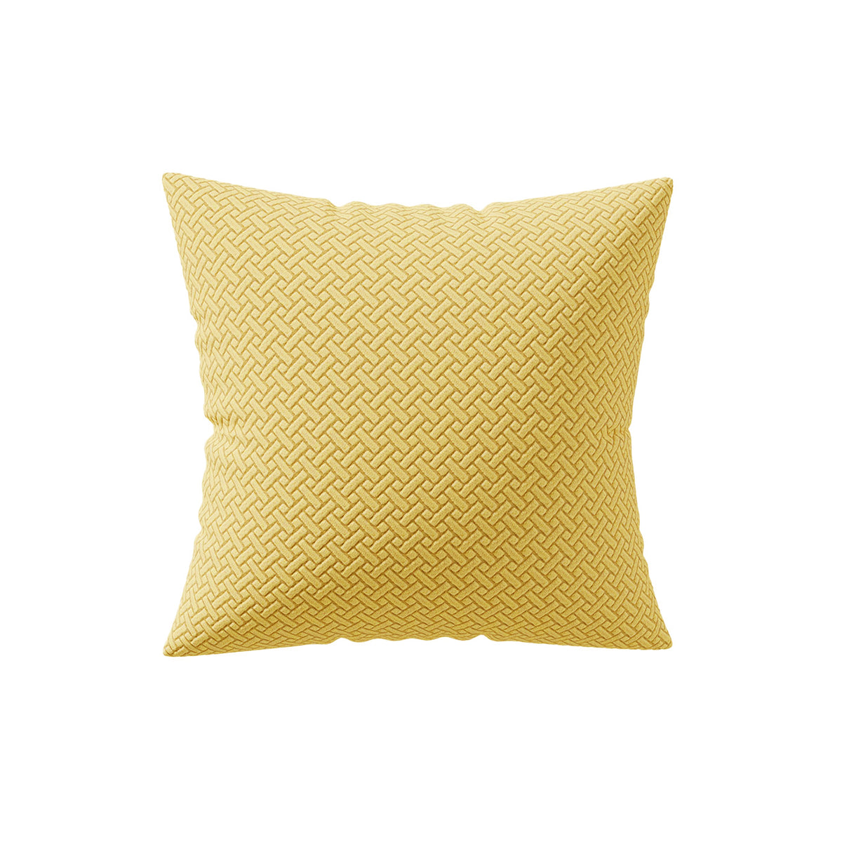Classic pillow cover in Yellow on a white background