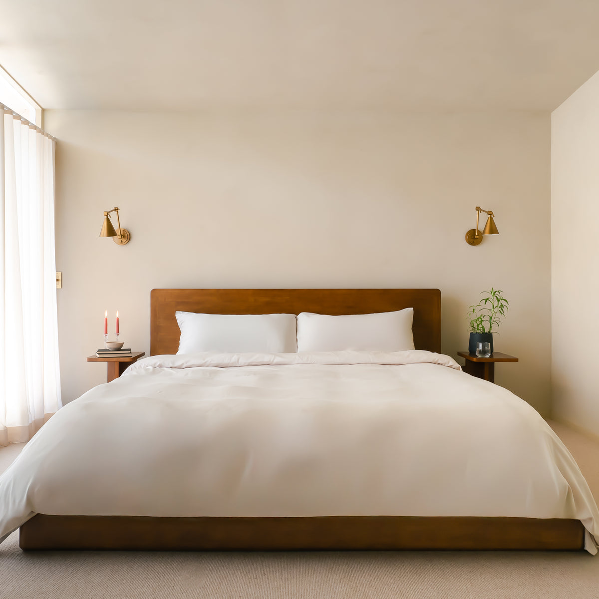 Room: made bed