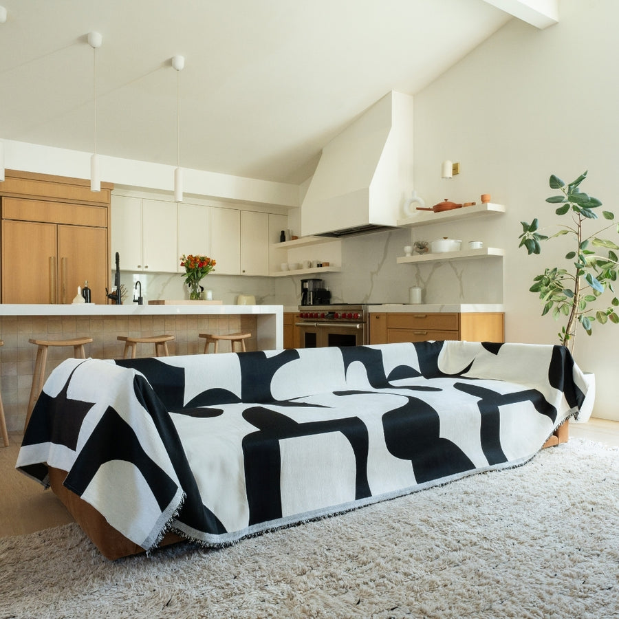 Looks like intentional decor (not like you're protecting furniture from a wild animal)