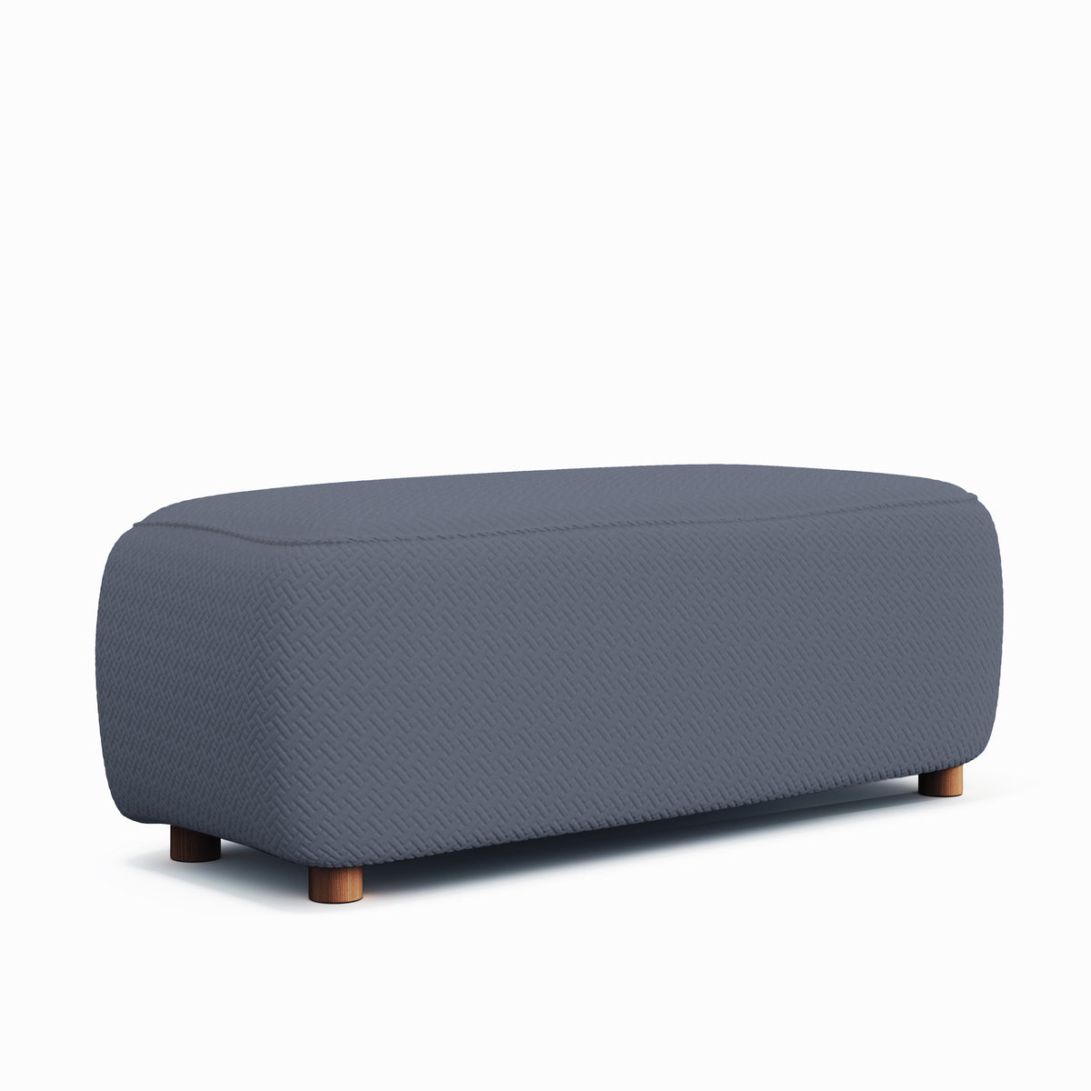 Magic Ottoman Cover Classic in Charcoal Grey, size L, on an ottoman, white background