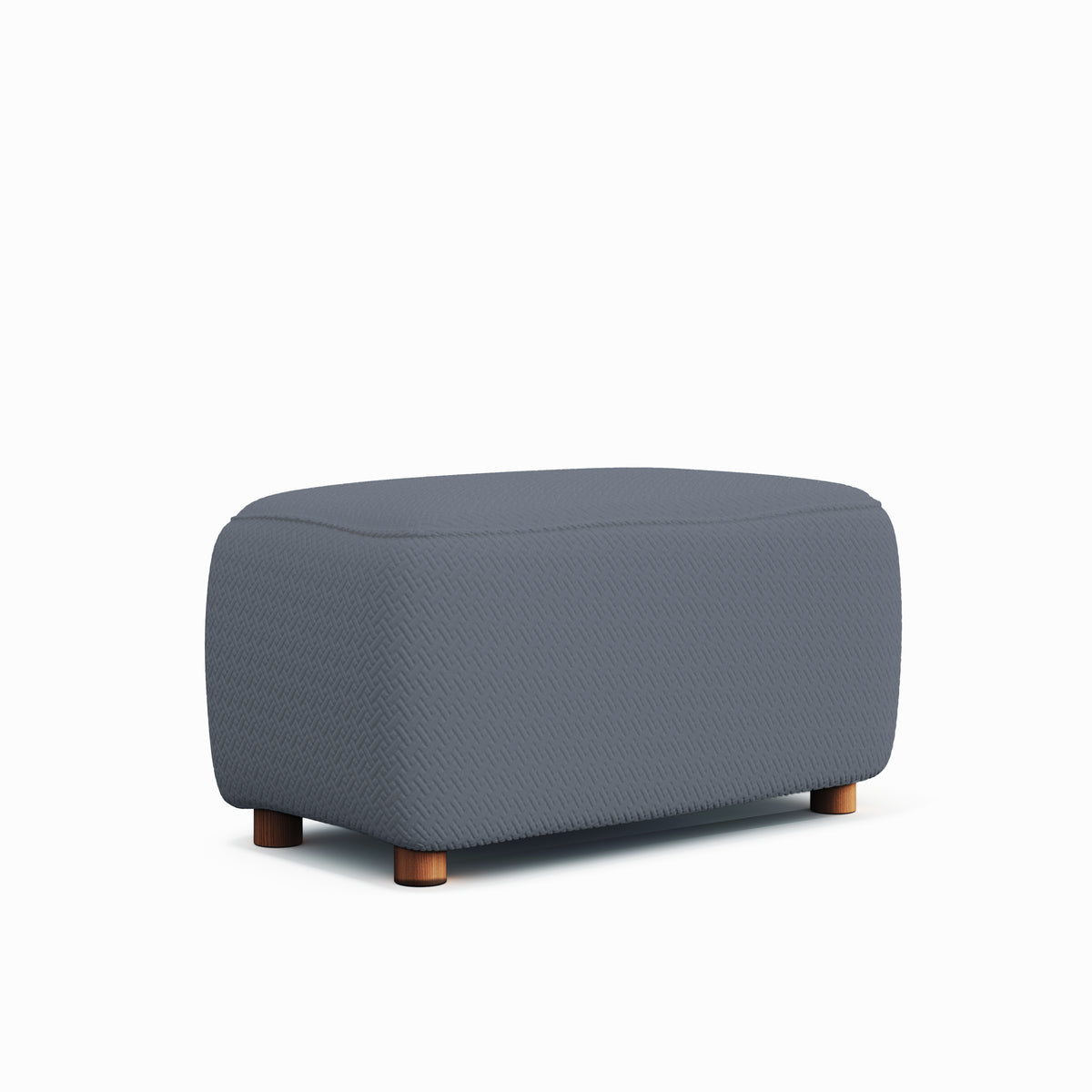 Magic Ottoman Cover Classic in Charcoal Grey, size M, on an ottoman, white background