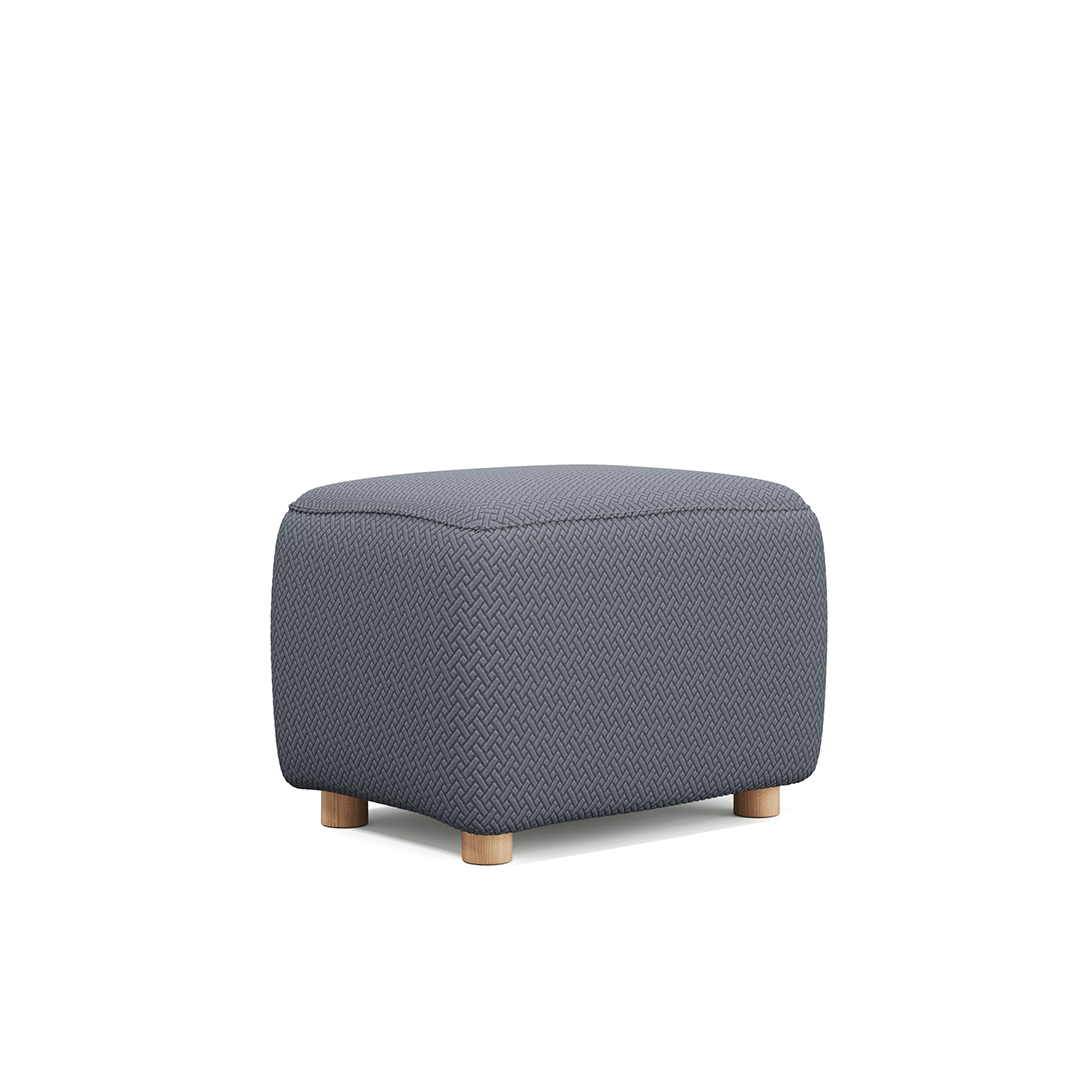 Magic Ottoman Cover Classic in Charcoal Grey, size S, on an ottoman, white background