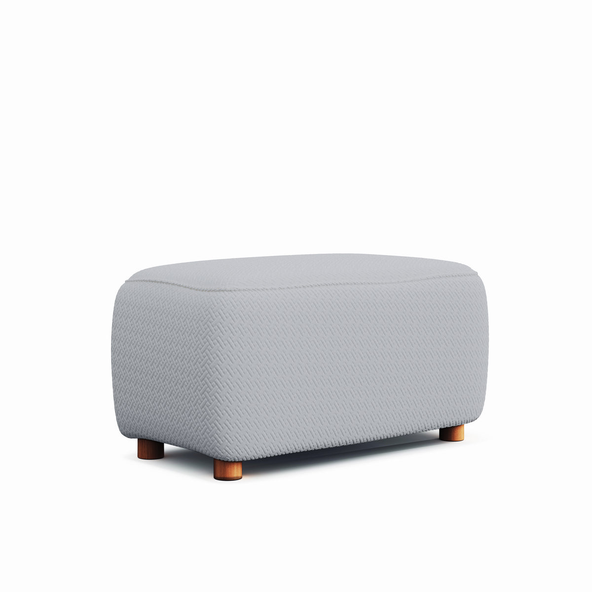 Magic Ottoman Cover Classic in Chrome Grey, size M, on an ottoman, white background