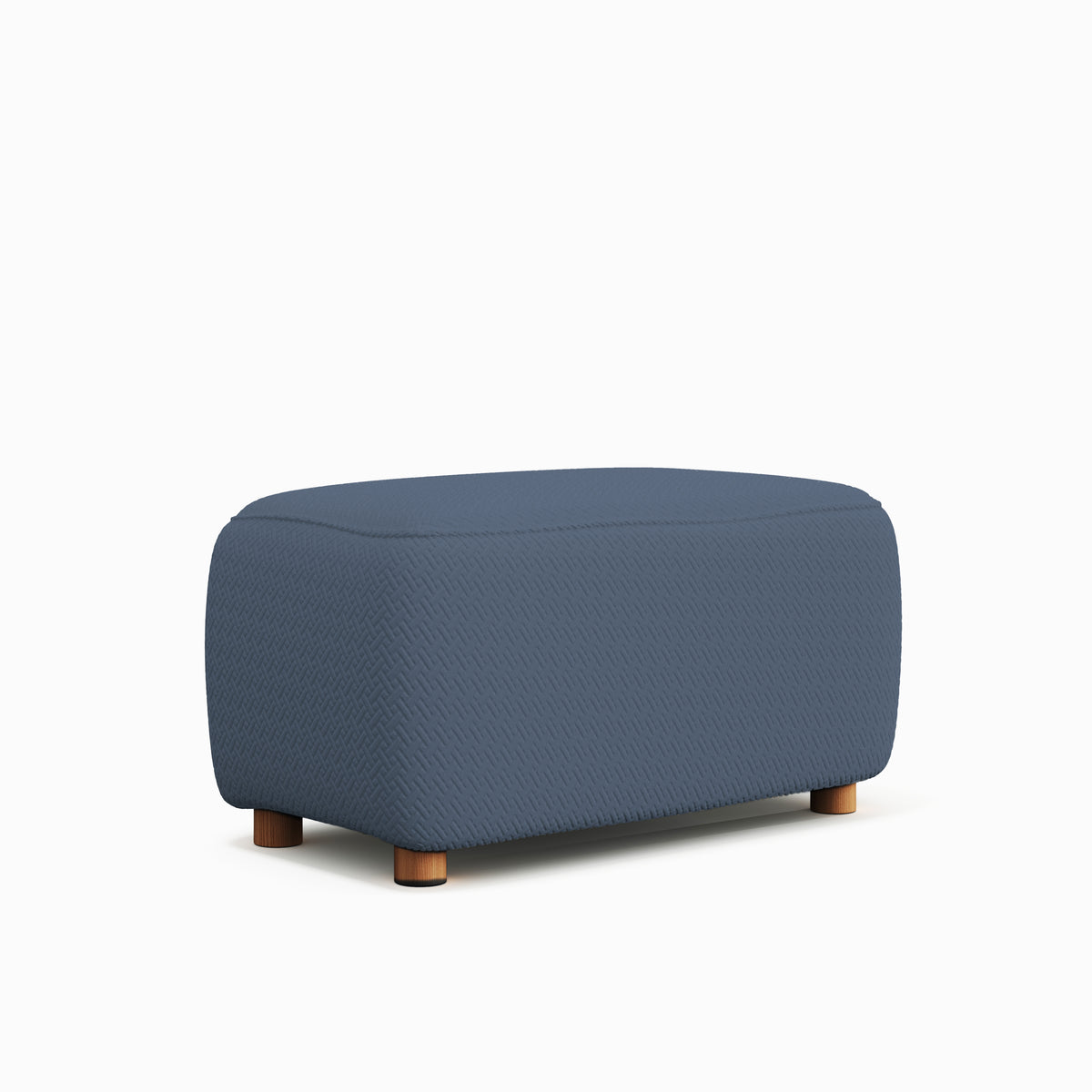 Magic Ottoman Cover Classic in Metal Grey, size M, on an ottoman, white background