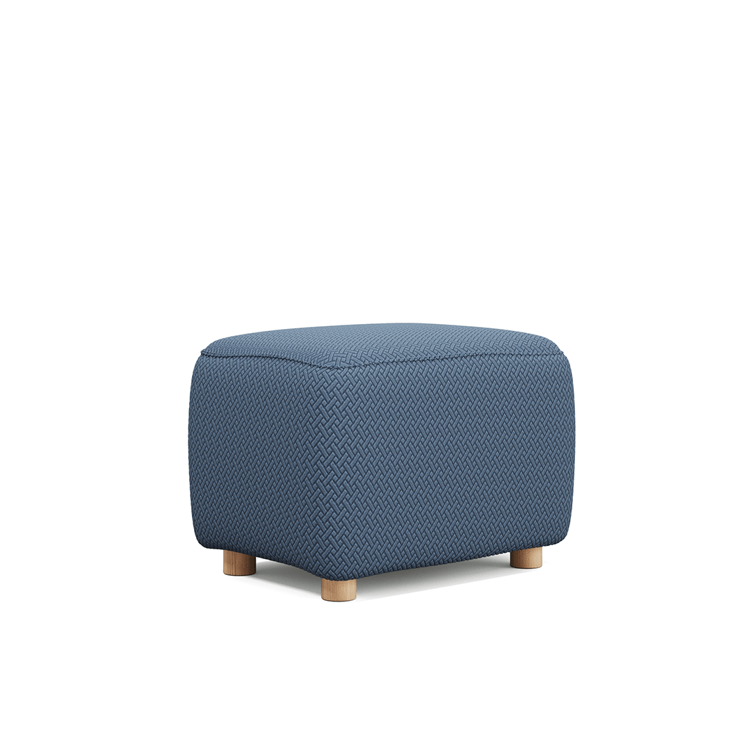 Magic Ottoman Cover Classic in Metal Grey, size S, on an ottoman, white background