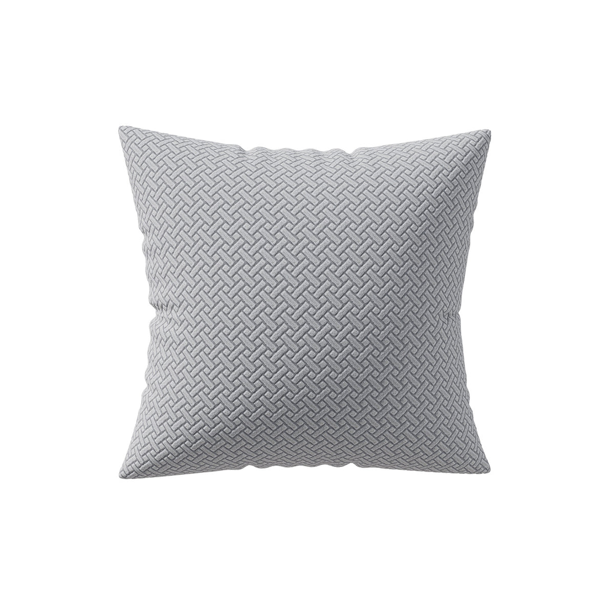 Classic pattern pillow cover in Chrome Grey on a white background