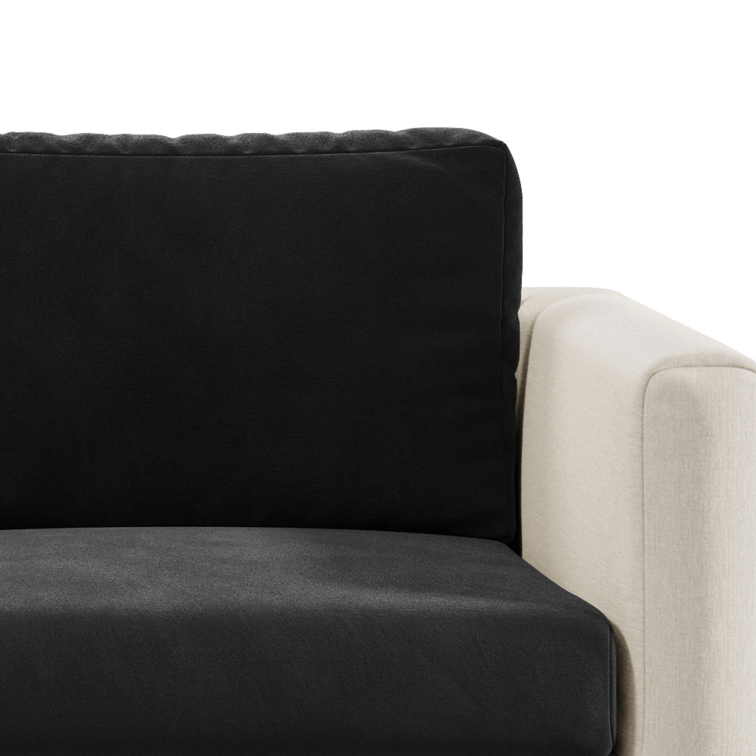Close-up of Magic Sofa Cover Modern fabric in Charcoal Grey