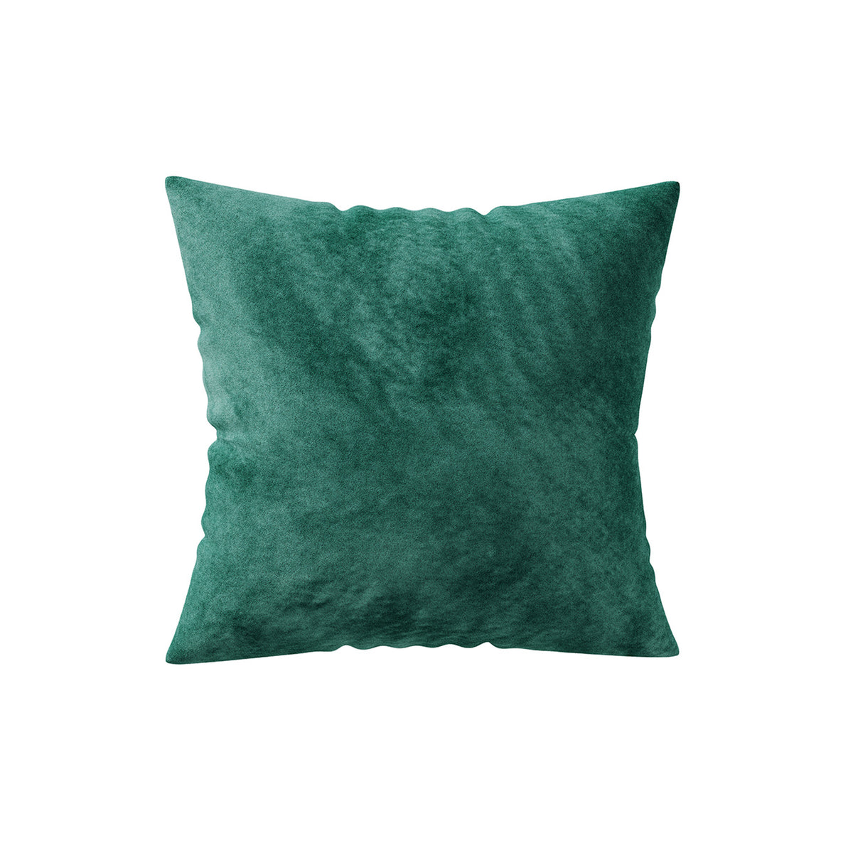 Modern pattern pillow cover in Emerald Green on a white background