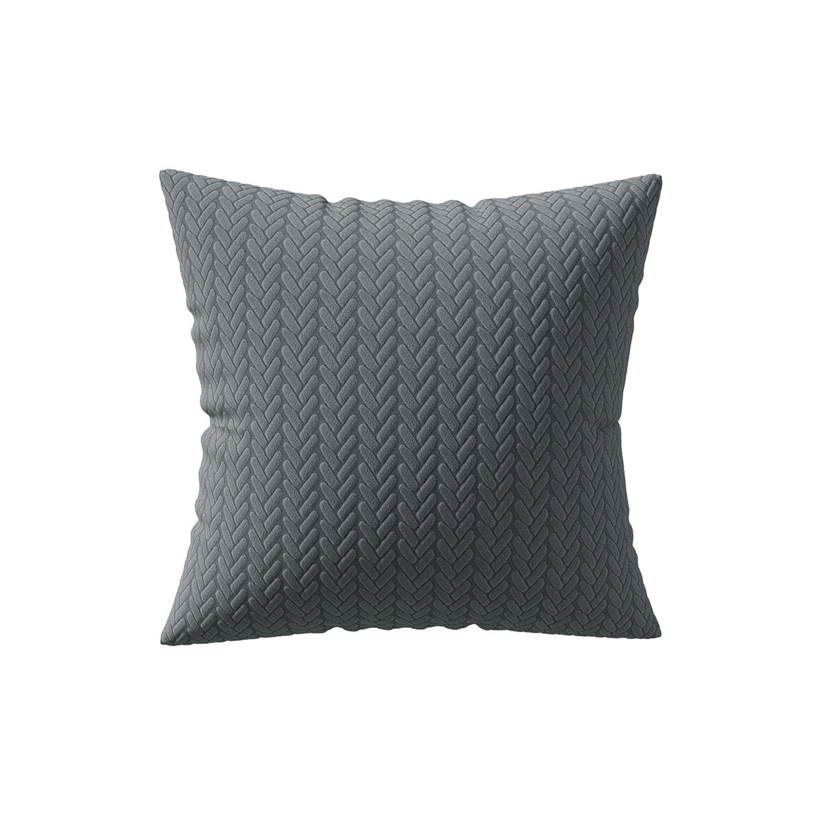 Wheat pattern pillow cover in Charcoal Grey on a white background