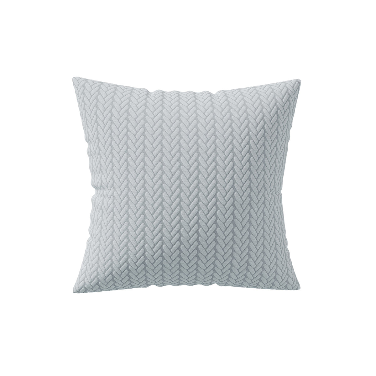 Wheat pattern pillow cover in Chrome Grey on a white background