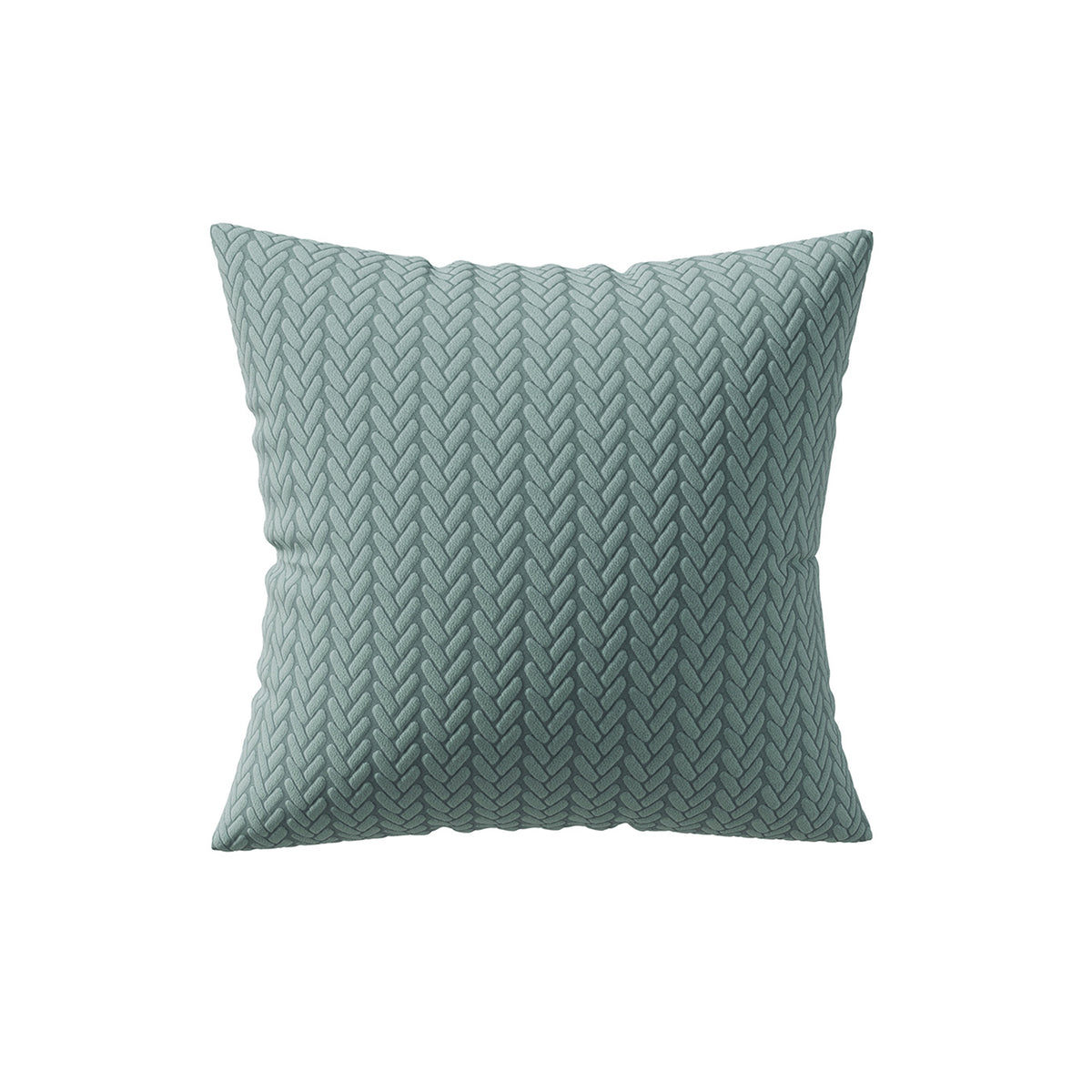 Wheat pattern pillow cover in Cypress Green on a white background