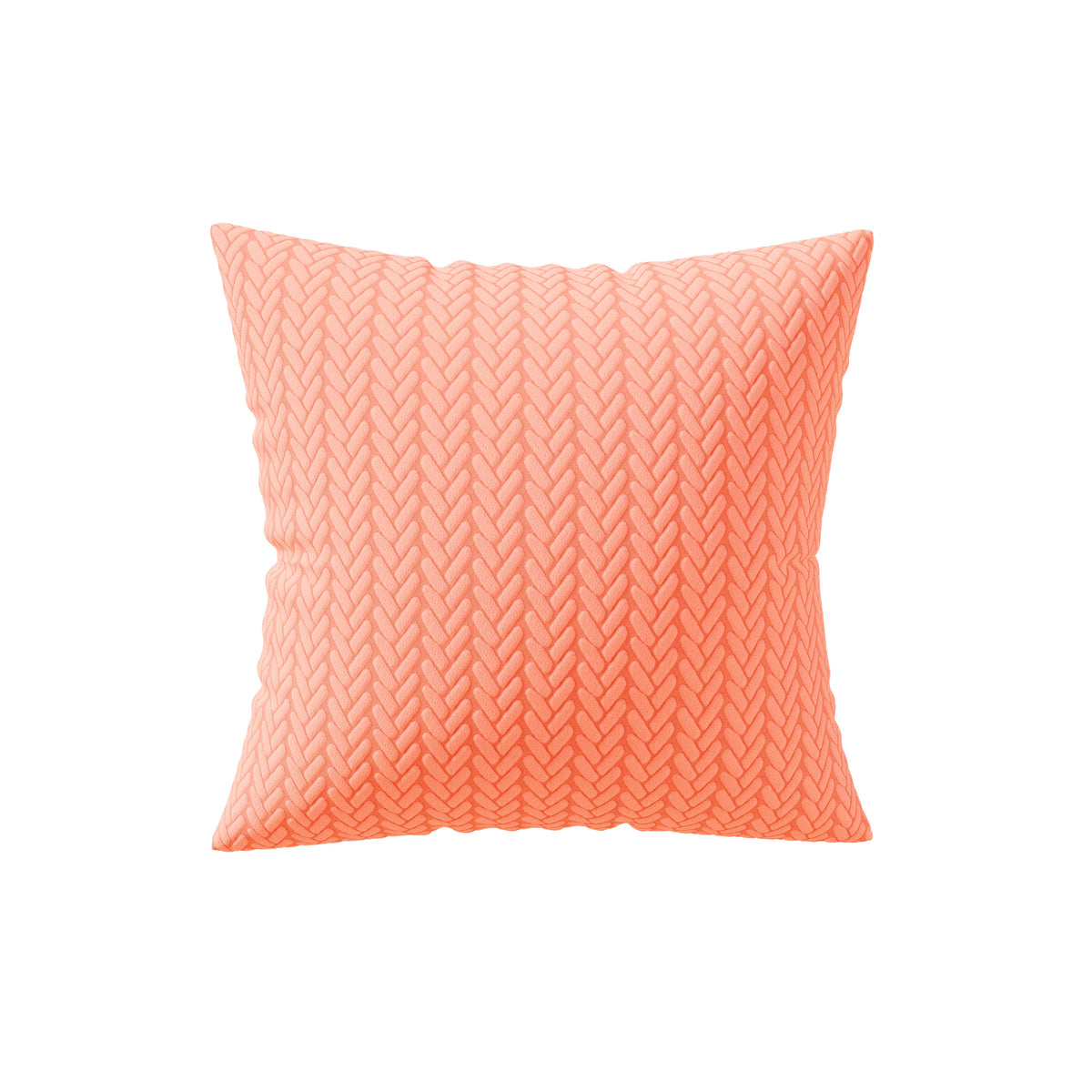 Wheat pattern pillow cover in Orange on a white background