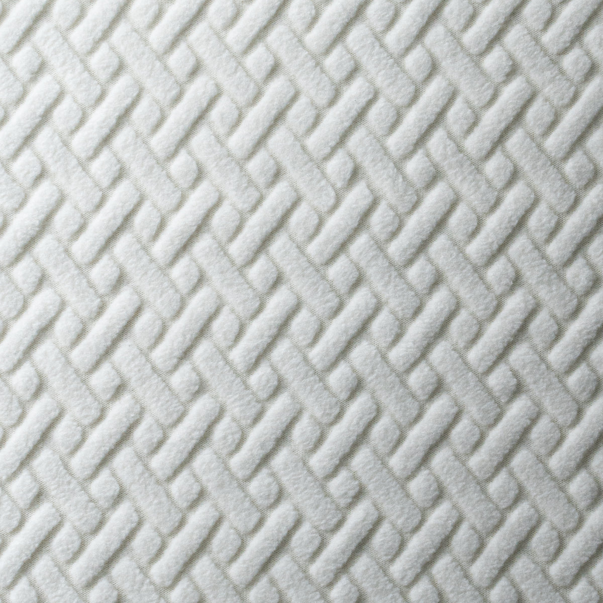 Close-up of Magic Sofa Swatch in Classic pattern, Jade White, laid flat