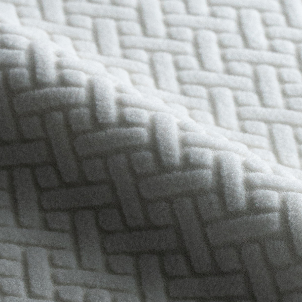 Folded Classic pattern fabric swatch in Jade White