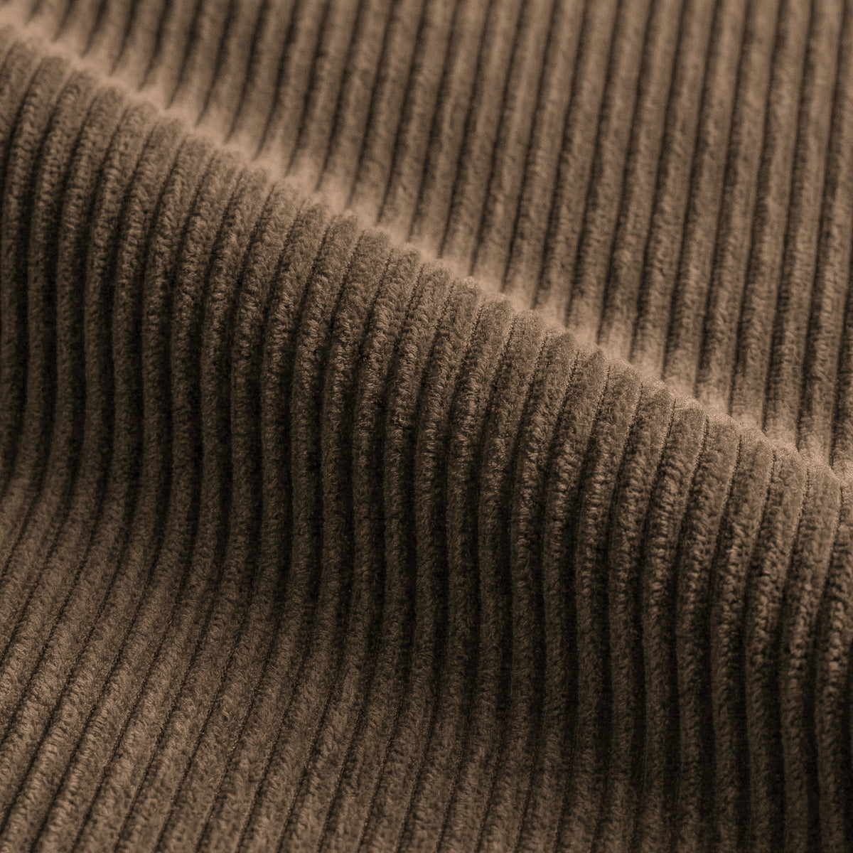 Close-up of Corduroy fabric swatch in Latte