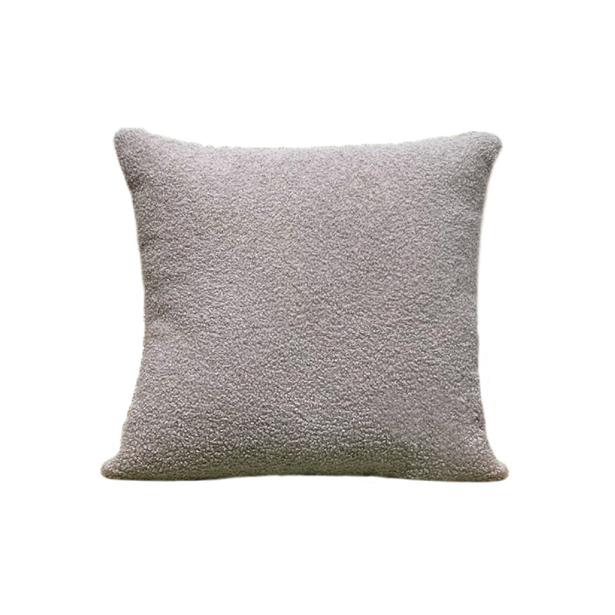 Teddy pillow cover in Ash on a white background