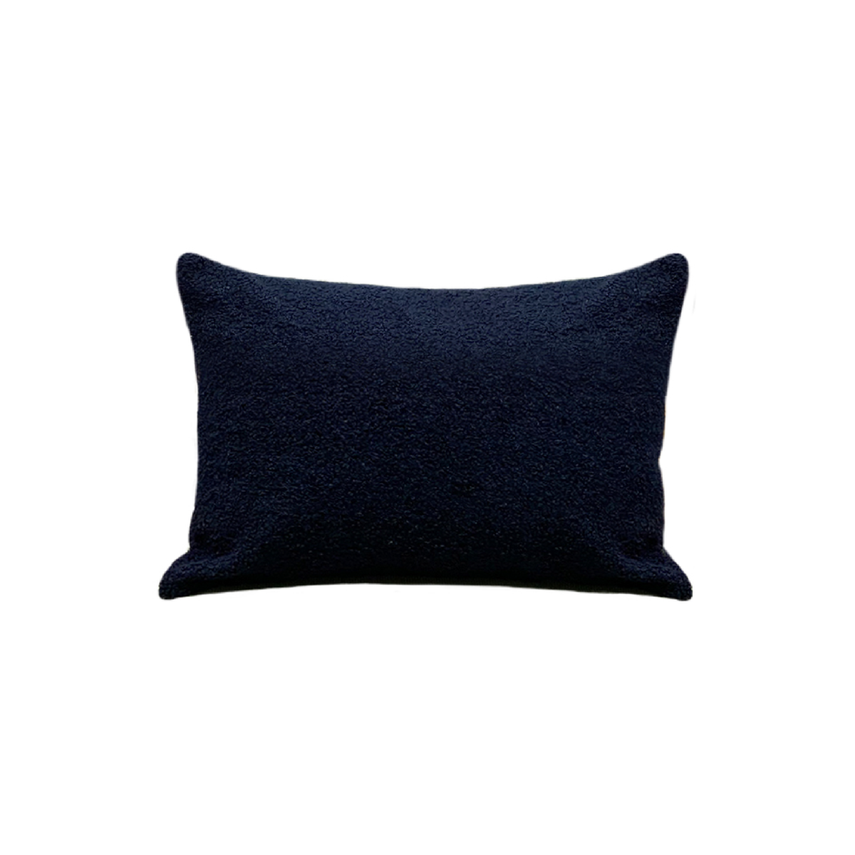 Teddy pillow cover in Navy, 12x20 lumbar size, on a white background