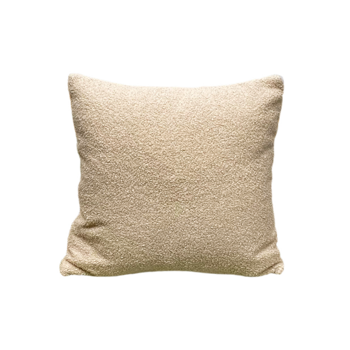 Teddy pillow cover in Tan on a white background