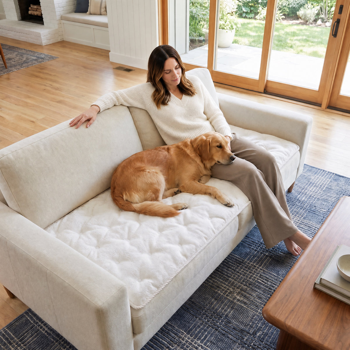 Miracle Sofa Mat from above, Moon Pearl