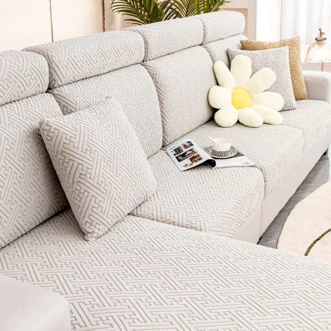 Sofa Covers - Maze (New Size) - Nolan InteriorMagic Sofa CoversSize 1Light Grey