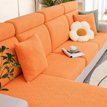 Sofa Covers - Maze (New Size) - Nolan InteriorMagic Sofa CoversSize 1Orange