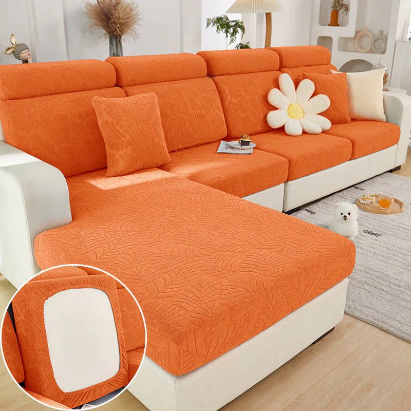 Sofa Covers - Leaf (New Size) - Nolan InteriorMagic Sofa CoversSize 1Orange